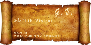 Gálik Vivien névjegykártya